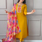 The52 Women's Rayon Fabric Straight Kurta, Pant and Dupatta Set - Swadesiicart