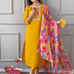 The52 Women's Rayon Fabric Straight Kurta, Pant and Dupatta Set - Swadesiicart