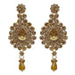 Tehzeeb Creations Bridal Dulhan Designer Gold-Polished Gold Color Pearl Stone Set 9 pcs. for Women & Girls - Swadesiicart