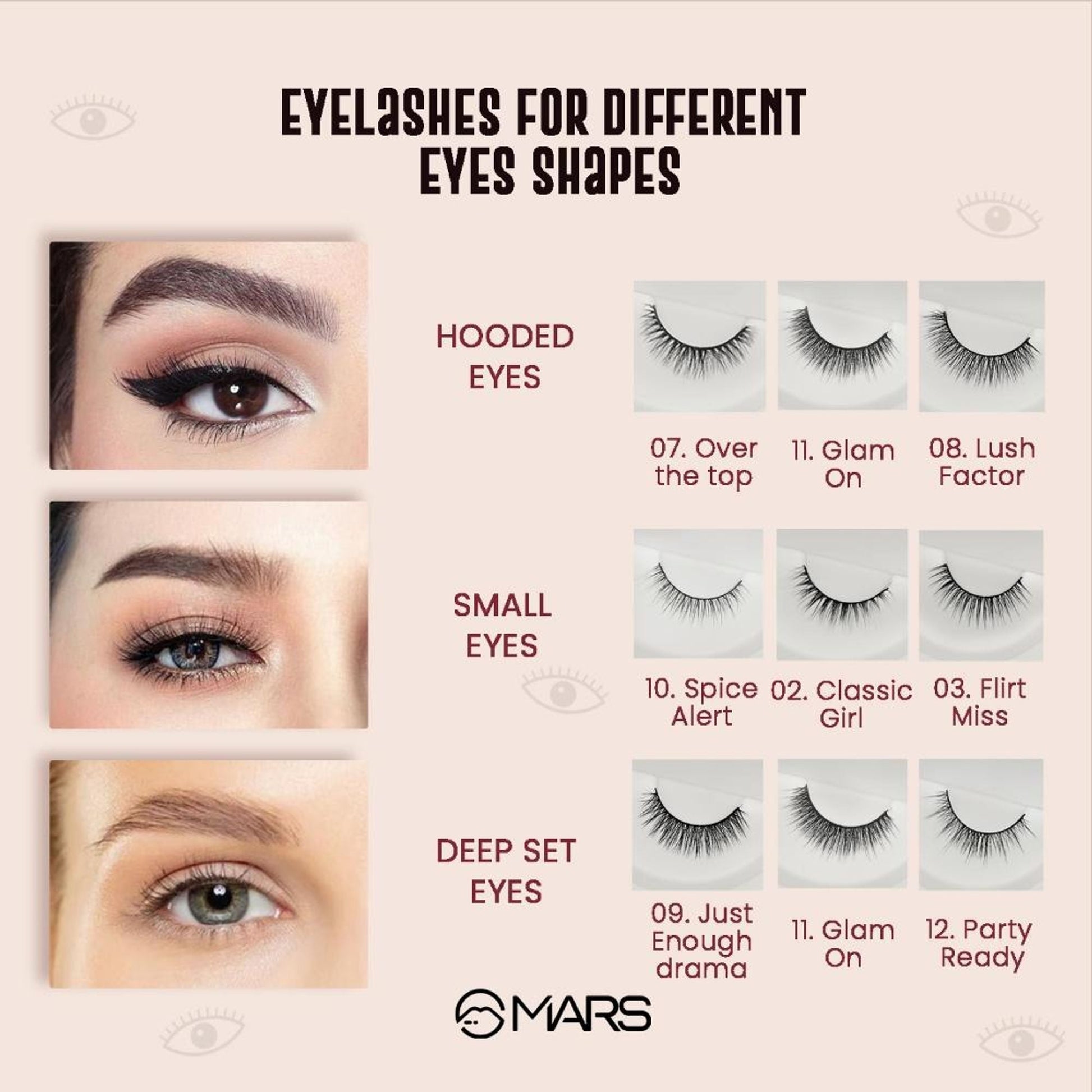 MARS Cosmetics Fabulash Eyelashes - 12 Party Ready - Swadesiicart