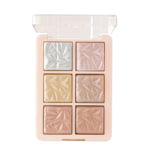 MARS Cosmetics Glowzilla 6 Shade Face Highlighter Palette - 01 - Swadesiicart