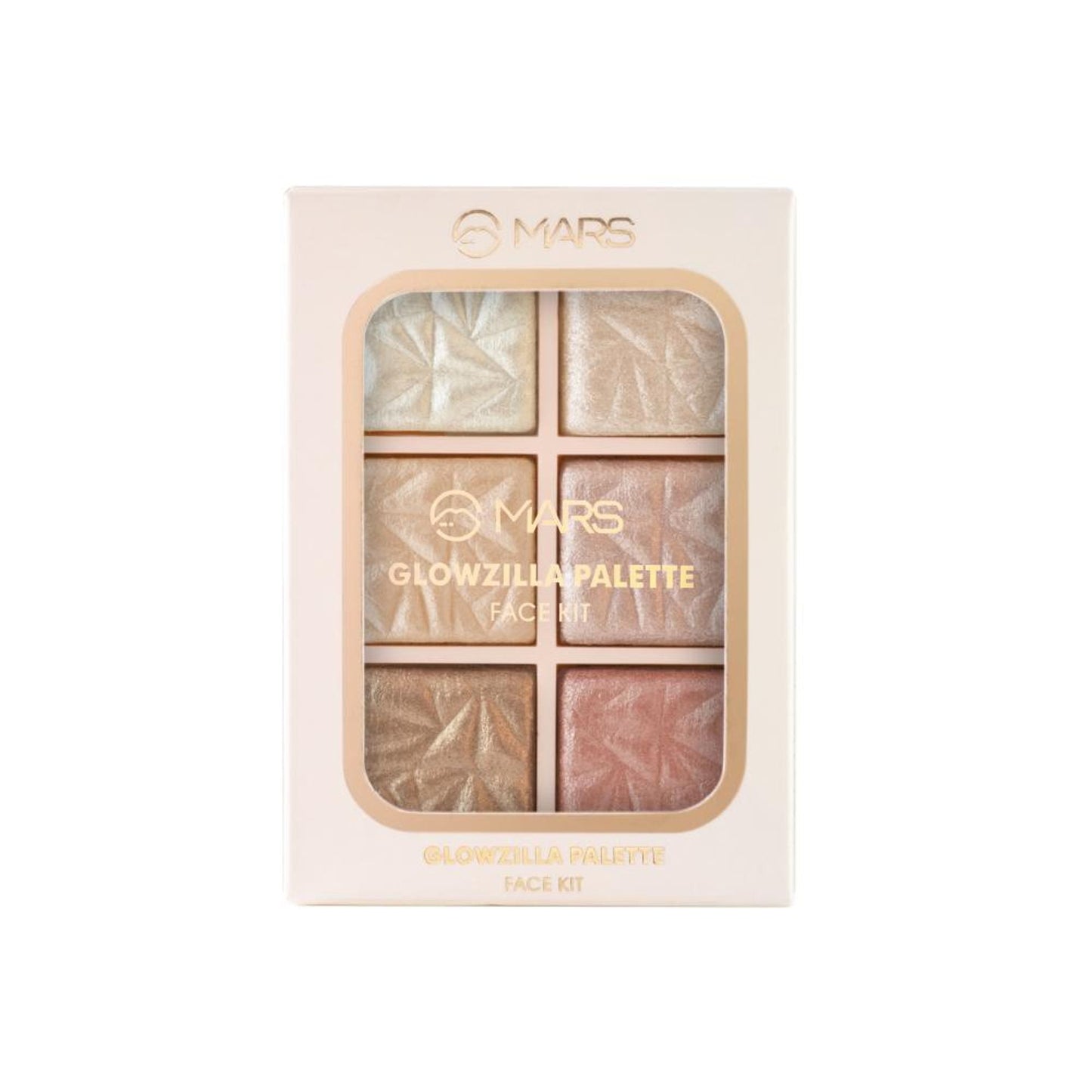 MARS Cosmetics Glowzilla 6 Shade Face Highlighter Palette - 02 - Swadesiicart