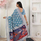 Shree Shyam Fashion Linen Cotton Sky Blue Saree