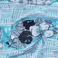Shades of Sky Blue And Black Colour Floral Print Pure Mulmul Cotton Saree By Gayathri Reddy Designer Studio | Swadesiicart