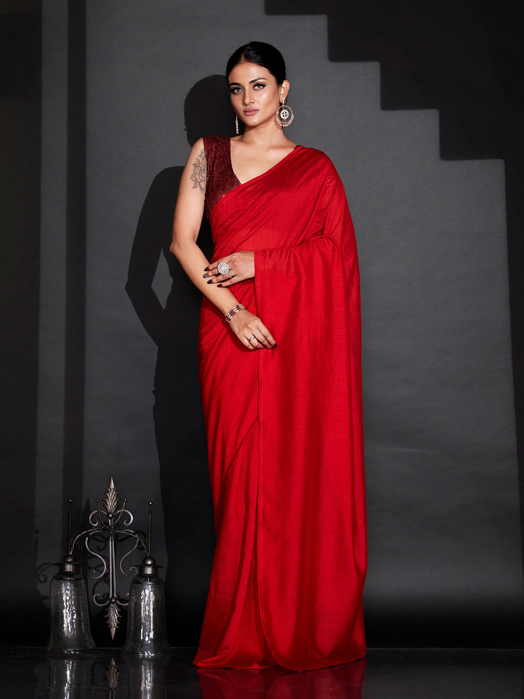 Tikhi Imli Ready To Wear Party Saree | Swadesiicart