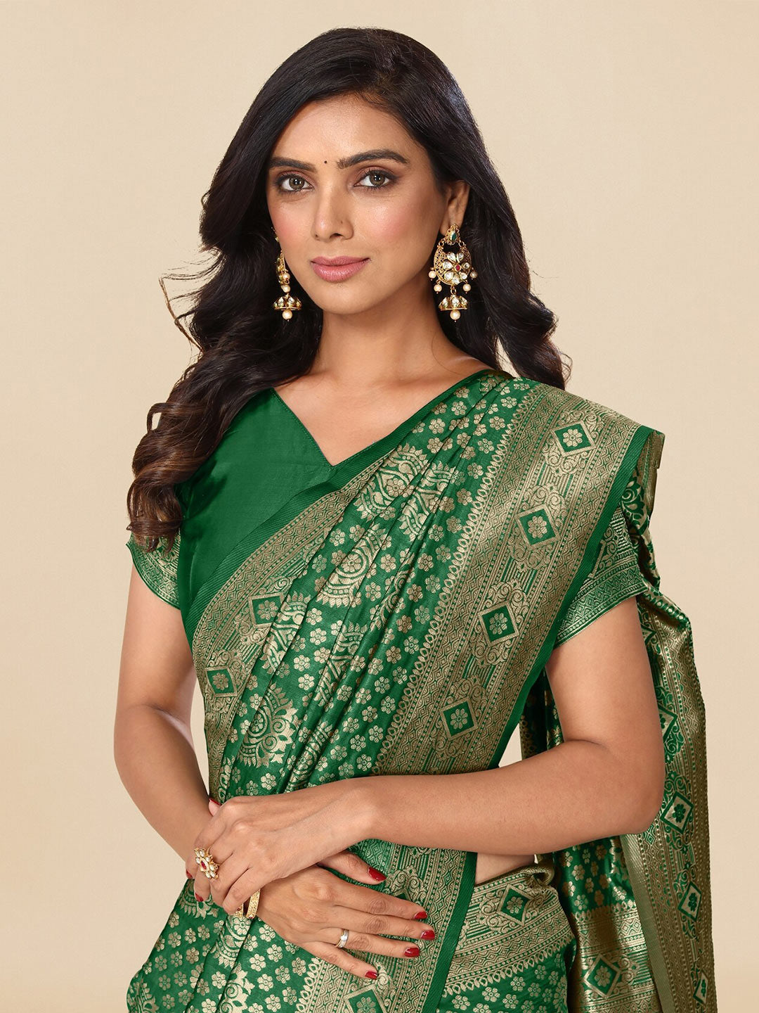 Kalini Woven Design Zari Banarasi Silk Saree | Swadesiicart