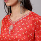Aks Bandhani Printed Extended Sleeves Kaftan Kurta