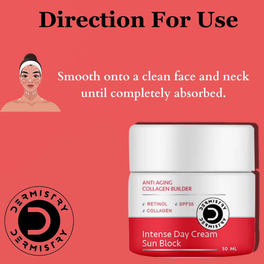 Dermistry Anti Aging Collagen Builder SPF30 Retinol Hyaluronic Acid Nourishing Age Protect Day Cream - Swadesiicart