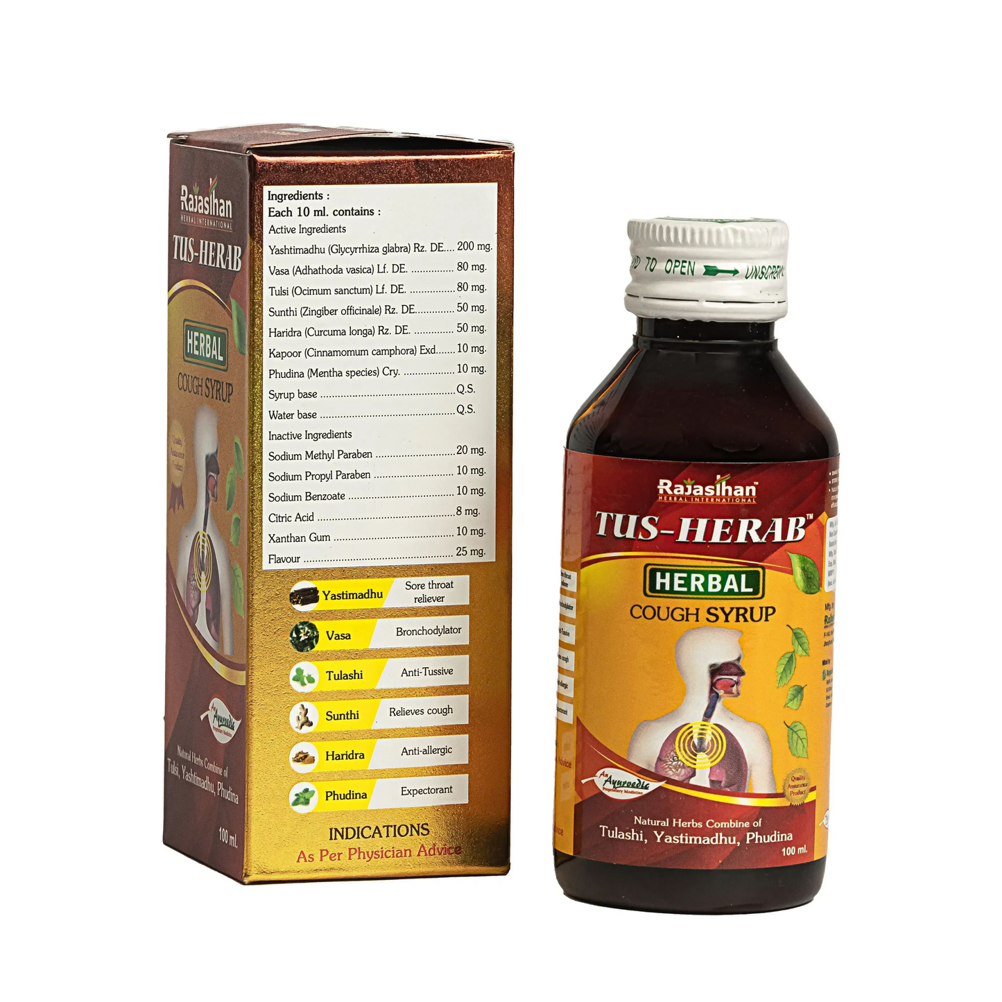 Rajasthan Herbals Tus Herab Cough Syrup | Swadesiicart