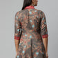 Ahalyaa Women Brown Cotton Digital Printed Tunic | Swadesiicart