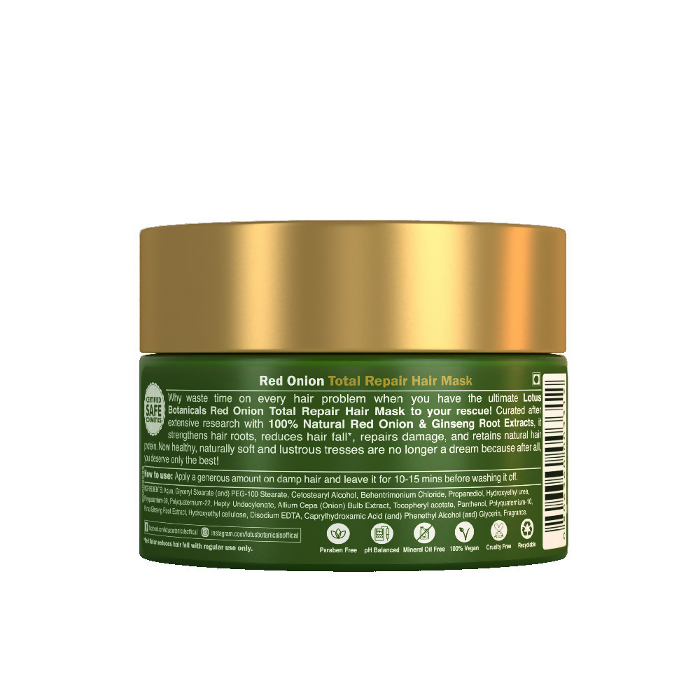 Lotus Botanicals Red Onion Total Repair Hair Mask | Swadesiicart