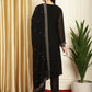 Jyoti Fashion Women's Black Georgette Resham Thread & Sequin Kurta with Trouser & Dupatta | Swadesiicart