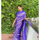 DEIANA'S Beautiful Designer Golden zari Soft Lichi Silk Saree - Royal Blue - Swadesiicart