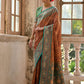 Vishnu Weaves Women's Coffee Banarasi Silk Zari Woven Saree with Blouse - Swadesiicart