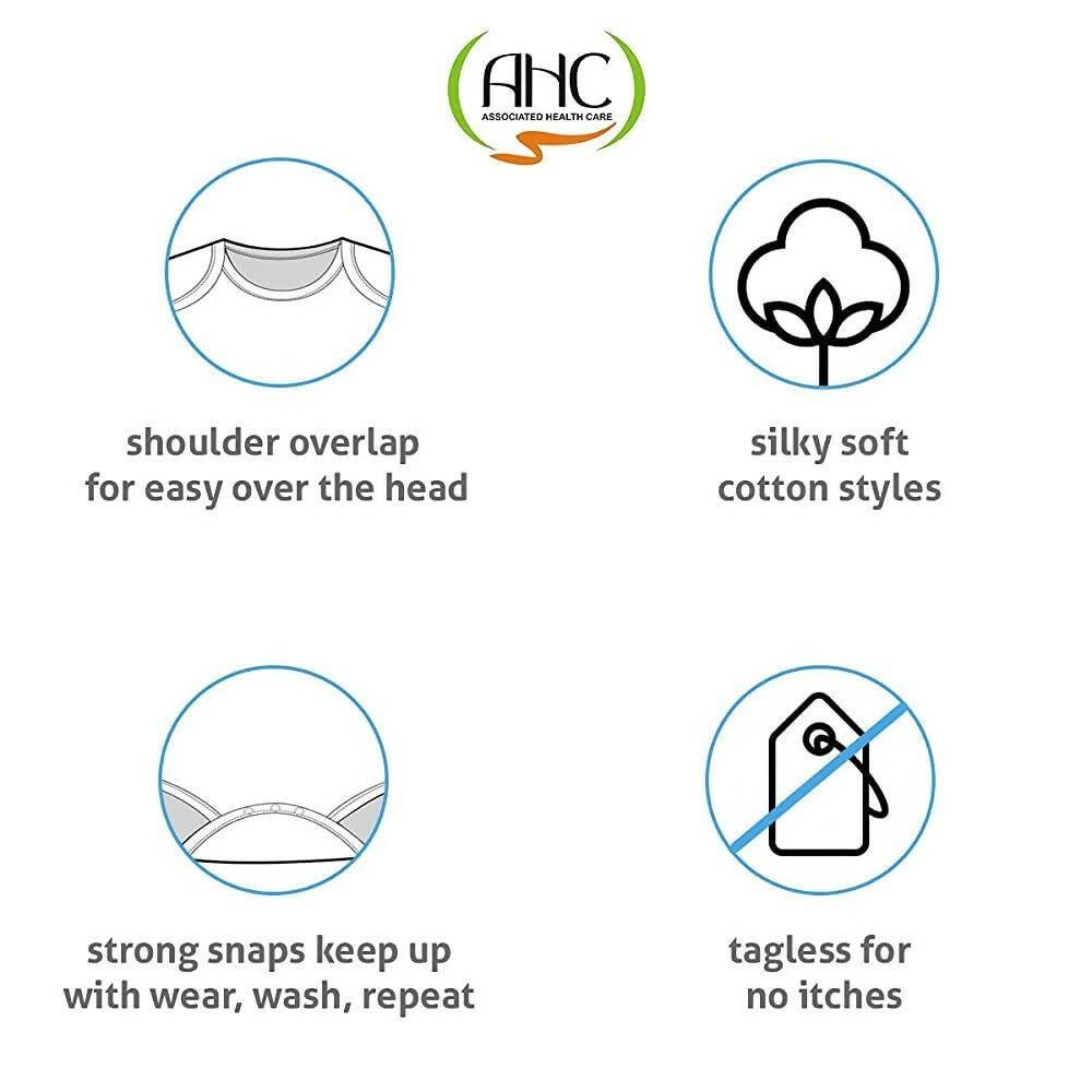 AHC Soft Cotton Short-Sleeve Bodysuits Solid Onesies New Born Infant Dress - Grey/Blue/Green/Pink/Yellow