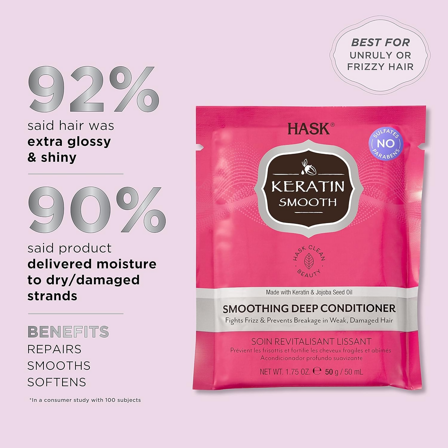 HASK Keratin Smoothing Deep Conditioning | Swadesiicart