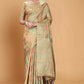 Beige Soft Organza Woven Design Saree With Unstitched Blouse Piece - Zaara