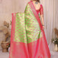 Aastha Fashion Pista Green Tissue Silk Paithani Woven Saree