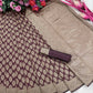 DEIANA'S Beautiful Designer Golden zari Soft Lichi Silk Saree - Brown - Swadesiicart