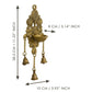 eCraftIndia Gold-Toned Handcrafted Antique Finish Diya with Bells Decorative Wall Hanging Showpiece | Swadesiicart