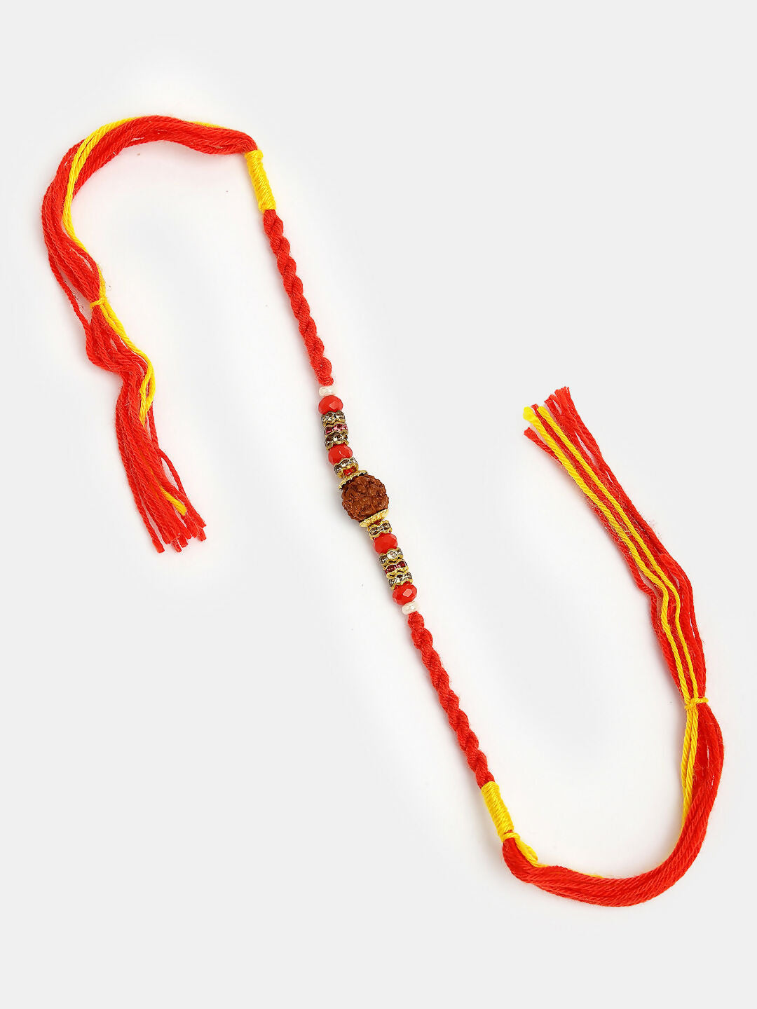 NVR Women & Men Set of 4 Multicolor Artificial stone and beads Rakhi With Roli Chawal | Swadesiicart
