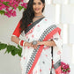 Beatitude White Cotton Tangail Saree
