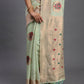 Shree Shyam Fashion Linen Cotton Light Green Saree