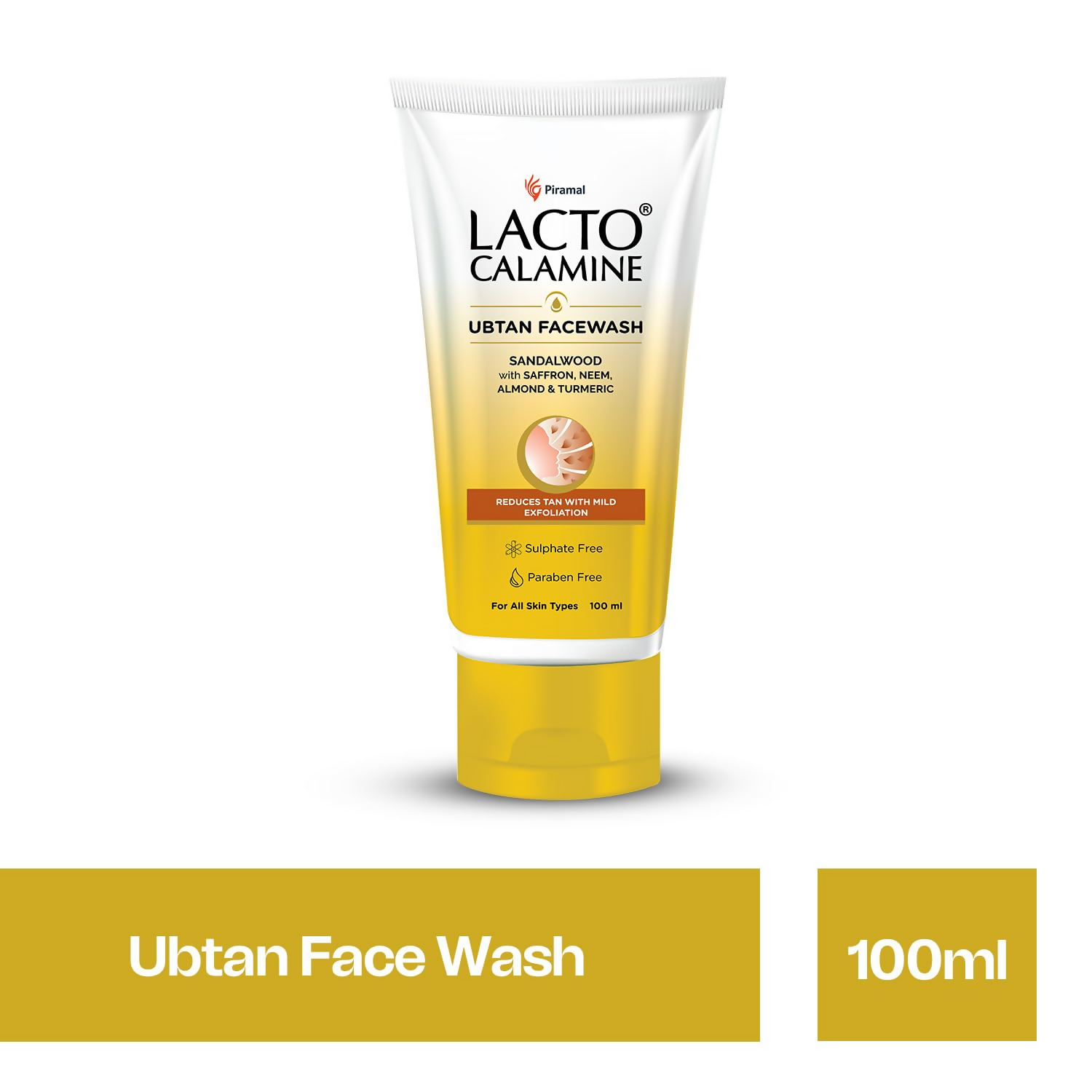 Lacto Calamine Ubtan Face Wash for Glowing Skin - Swadesiicart