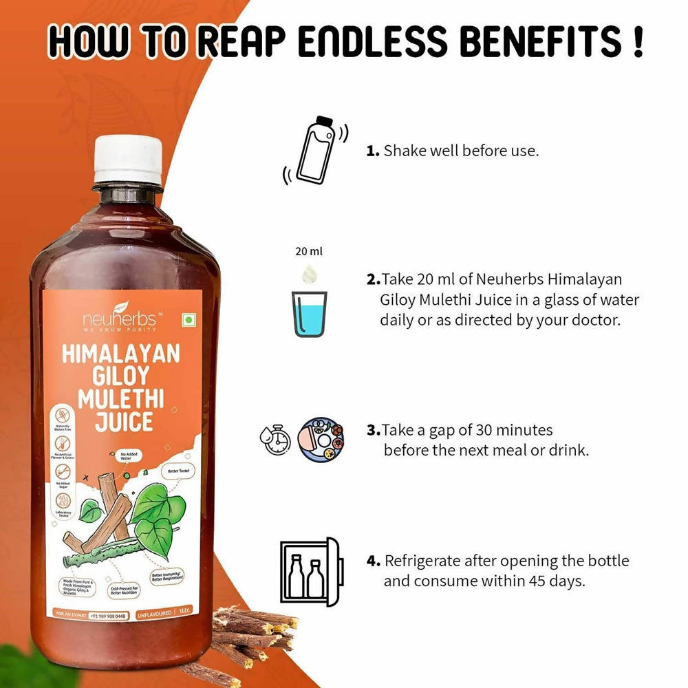 Neuherbs Himalayan Giloy Mulethi Juice | Swadesiicart