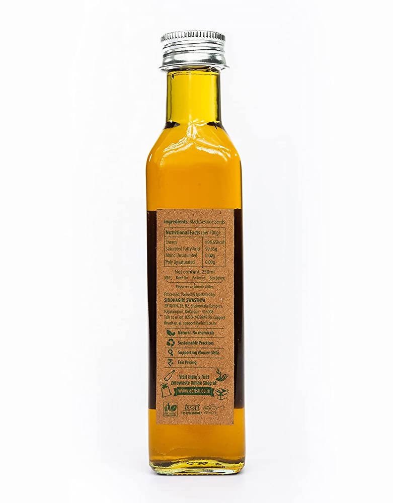 Adrish Wood Pressed Black Sesame Oil - Swadesiicart