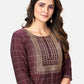 NOZ2TOZ Women Purple Cotton Kurta With Pant & Dupatta (3Pcs Set) - Swadesiicart