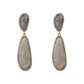 Nuyug 22K Gold Plated Labradorite Stone Contemporary Drop Earrings | Swadesiicart