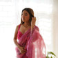 Vamsee Pink Organza Saree - Swadesiicart