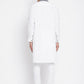 Even Apparels White Pure Cotton Men's Kurta With Contrast Collar And Placket | Swadesiicart