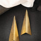 NVR Women Gold-Polished Geometric Shape Drop Earrings - Swadesiicart