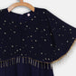 Ahalyaa Blue Crepe, Georgette A-Line Girl's Kurta | Swadesiicart