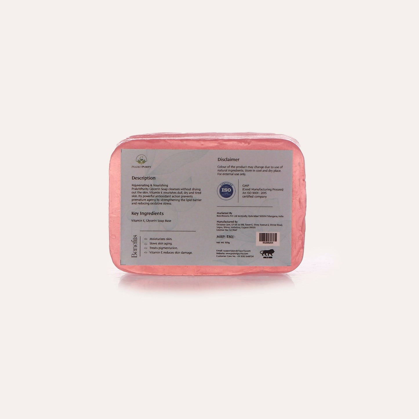 PrakritPurity Vitamin E Handmade Glycerine Soap | Swadesiicart