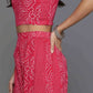 Ahalyaa Women's Traditional Wear Co-ods - Pink - Swadesiicart