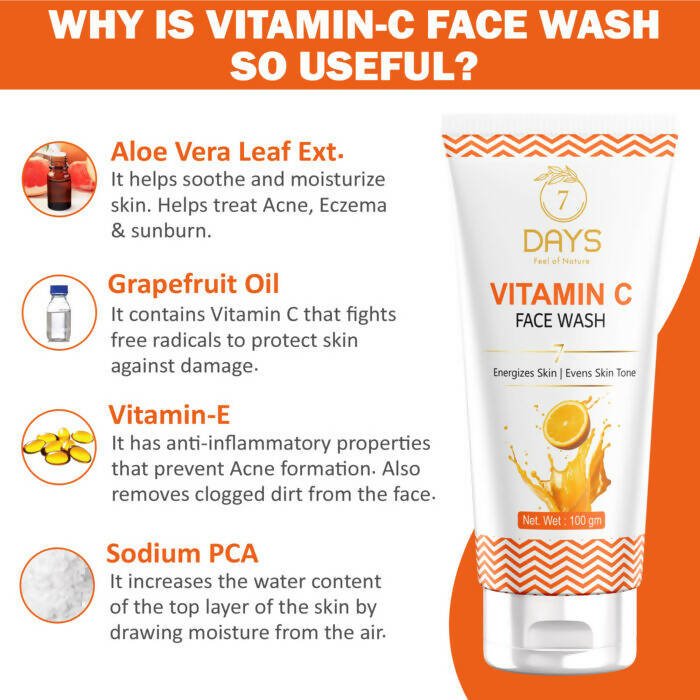 7 Days Vitamin C Face Wash with Turmeric - Swadesiicart