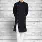 Even Apparels Black Cotton Linen Asymetrical Kurta - Black | Swadesiicart