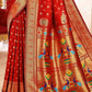 Shree Shyam Fashion Paithani Silk Red Saree