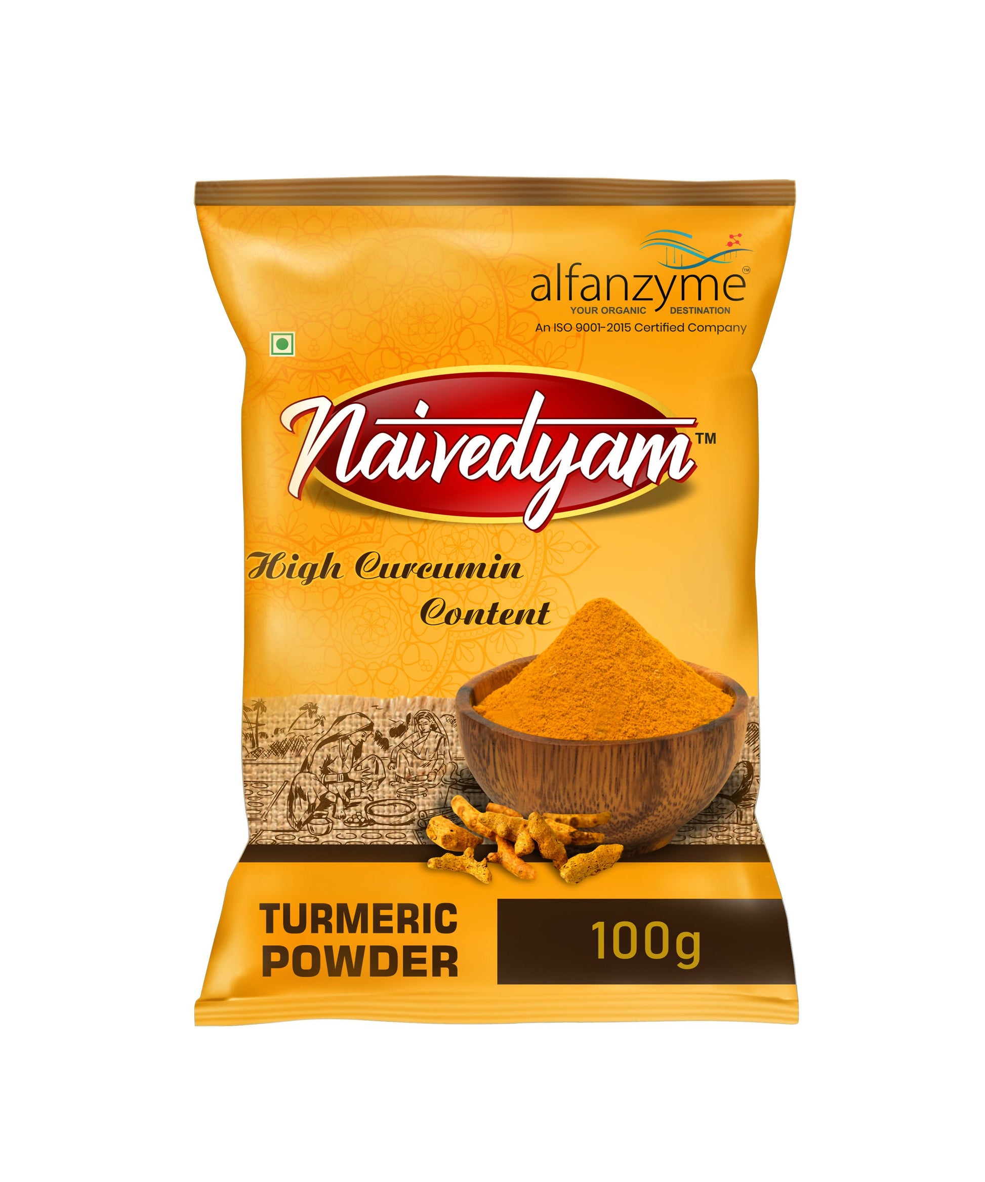 Naivedyam Chemical Free Turmeric Powder - Alfanzyme