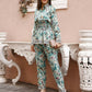 Sea Green Rayon Floral Printed Top with Matching Bottom - Eesha - Swadesiicart