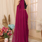Aafreen Partywear Designer Pink Satin Chiffon Fancy Saree