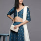 Ahalyaa Women's Traditional wear Lehenga Choli - Teal Blue | Swadesiicart