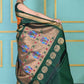 Very Much Indian Authentic Pure Silk Handloom Orange Maharani Paithani | Swadesiicart
