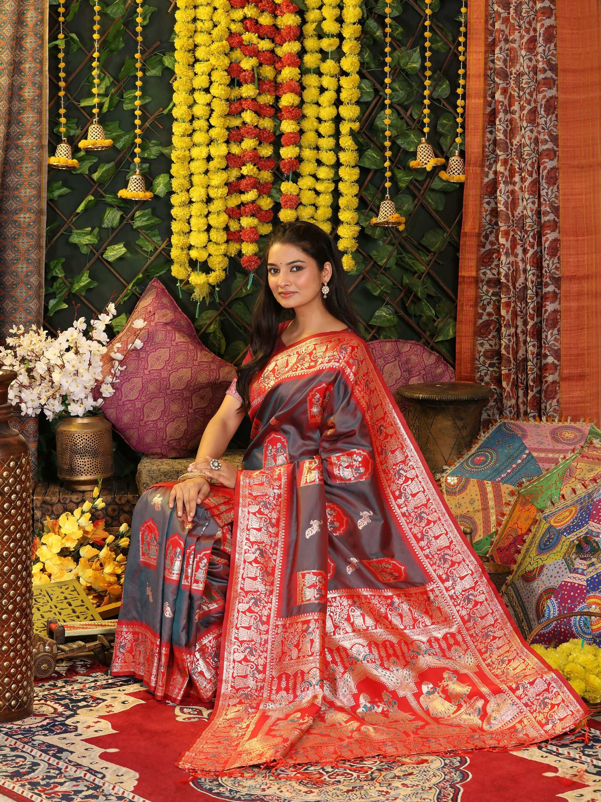 Shree Shyam Fashion Silk Grey Saree