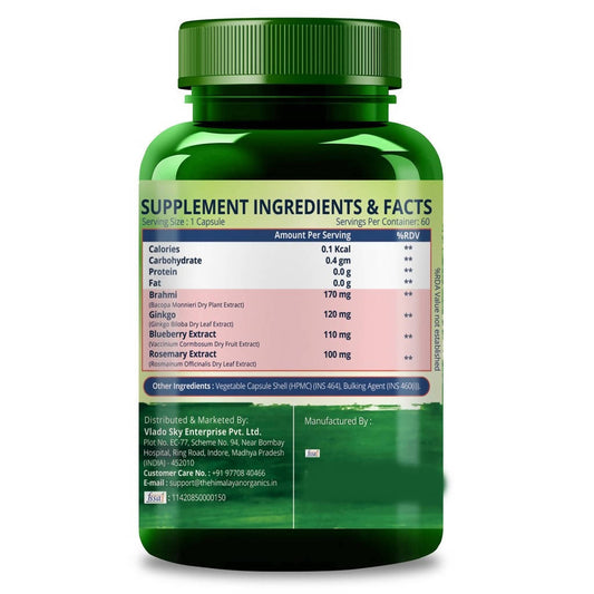 Himalayan Organics Plant-Based Brain Booster Supplement Capsules online