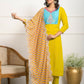 Festive Wear Ethnic Yellow Viscose Stitched Suit With Dupatta - Tanisha | Swadesiicart