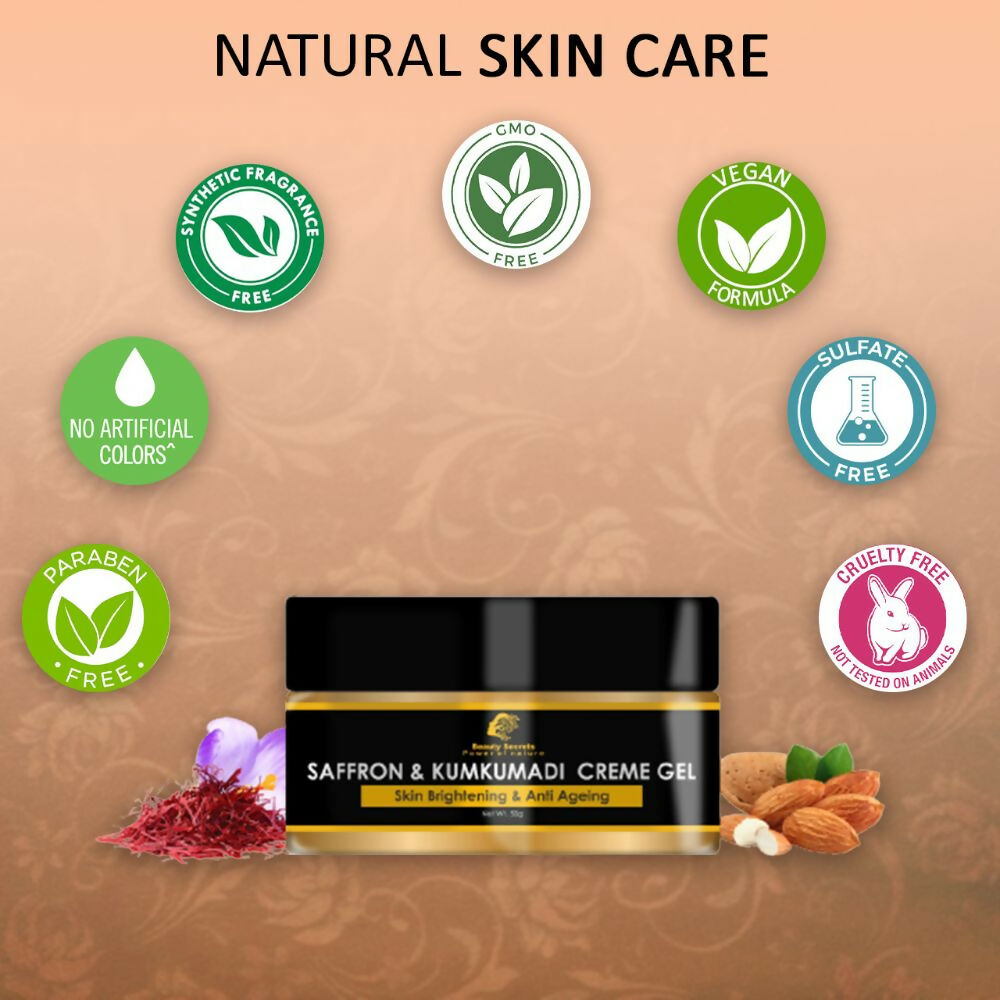Beauty Secrets Saffron & Kumkumadi Face Cream Gel - Swadesiicart